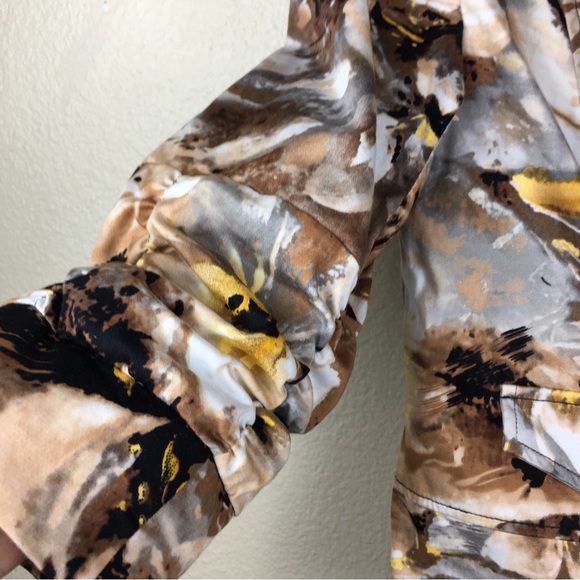 Coldwater Creek Women's Zip Front Floral Jacket 3/4 Sleeve Size 10 Petite - Picture 4 of 12